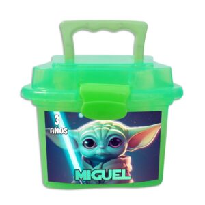 lonchera dulcera de plastico personalizada baby yoda