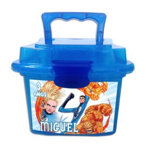 lonchera dulcera de plastico personalizada 4 fantasticos