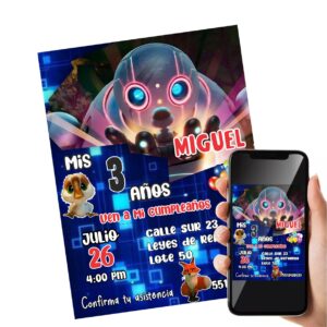 invitacion descargable personalizada robot salvaje