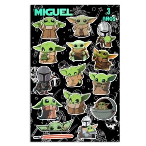 planilla de stickey personalizadas baby yoda