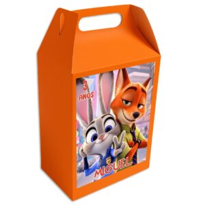 caja dulcera personalizada fiesta zootopia 2