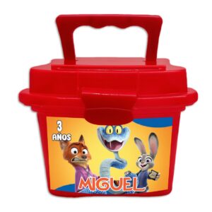 lonchera dulcera de plastico personalizada zootopia
