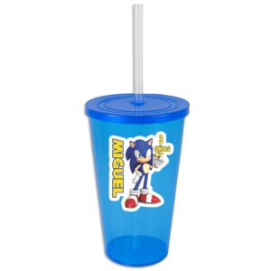 vaso de plastico personalizado con tapa y popote sonic