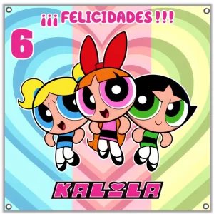 lona decorativa impresa 1x1 CHICAS SUPERPODEROSAS